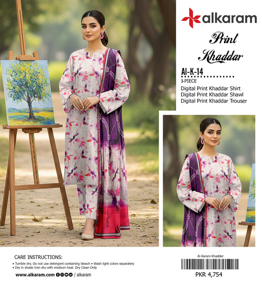 AL KARAM KHADDAR 3PC D-14