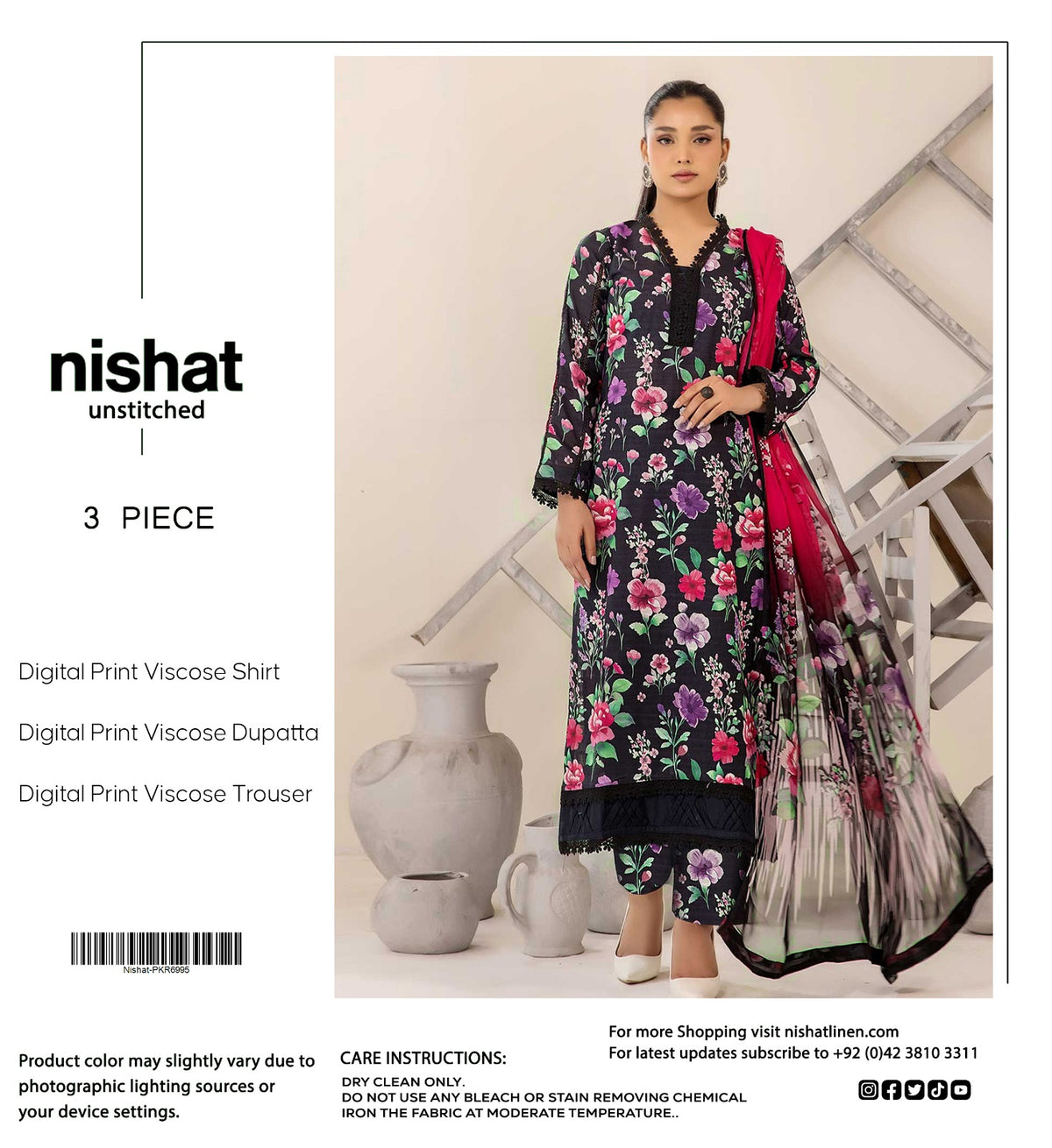 NISHAT 3PC VISCOSE