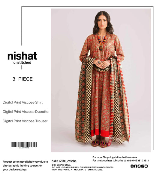 NISHAT 3PC VISCOSE