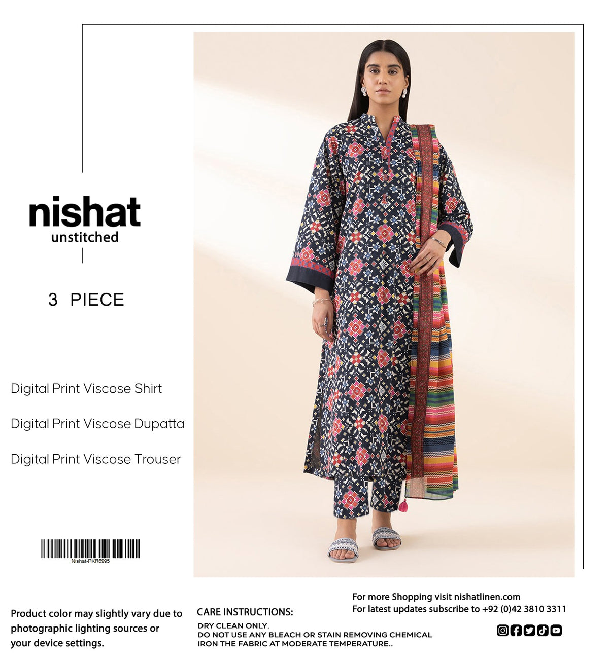 NISHAT 3PC VISCOSE