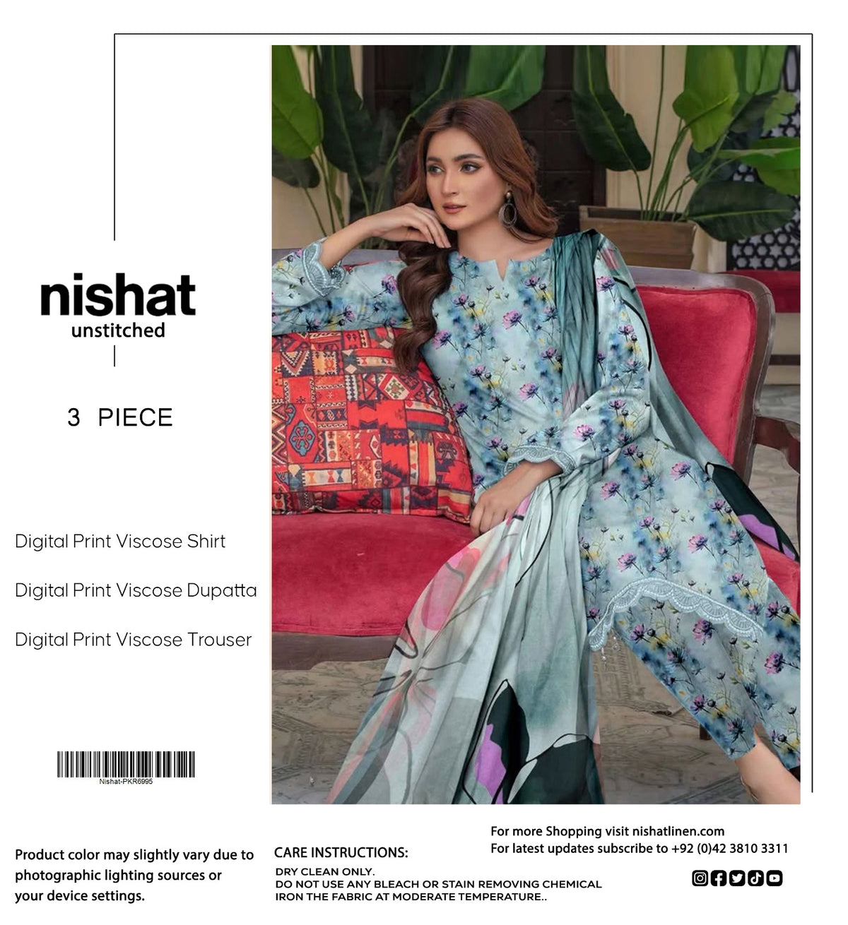 NISHAT 3PC VISCOSE