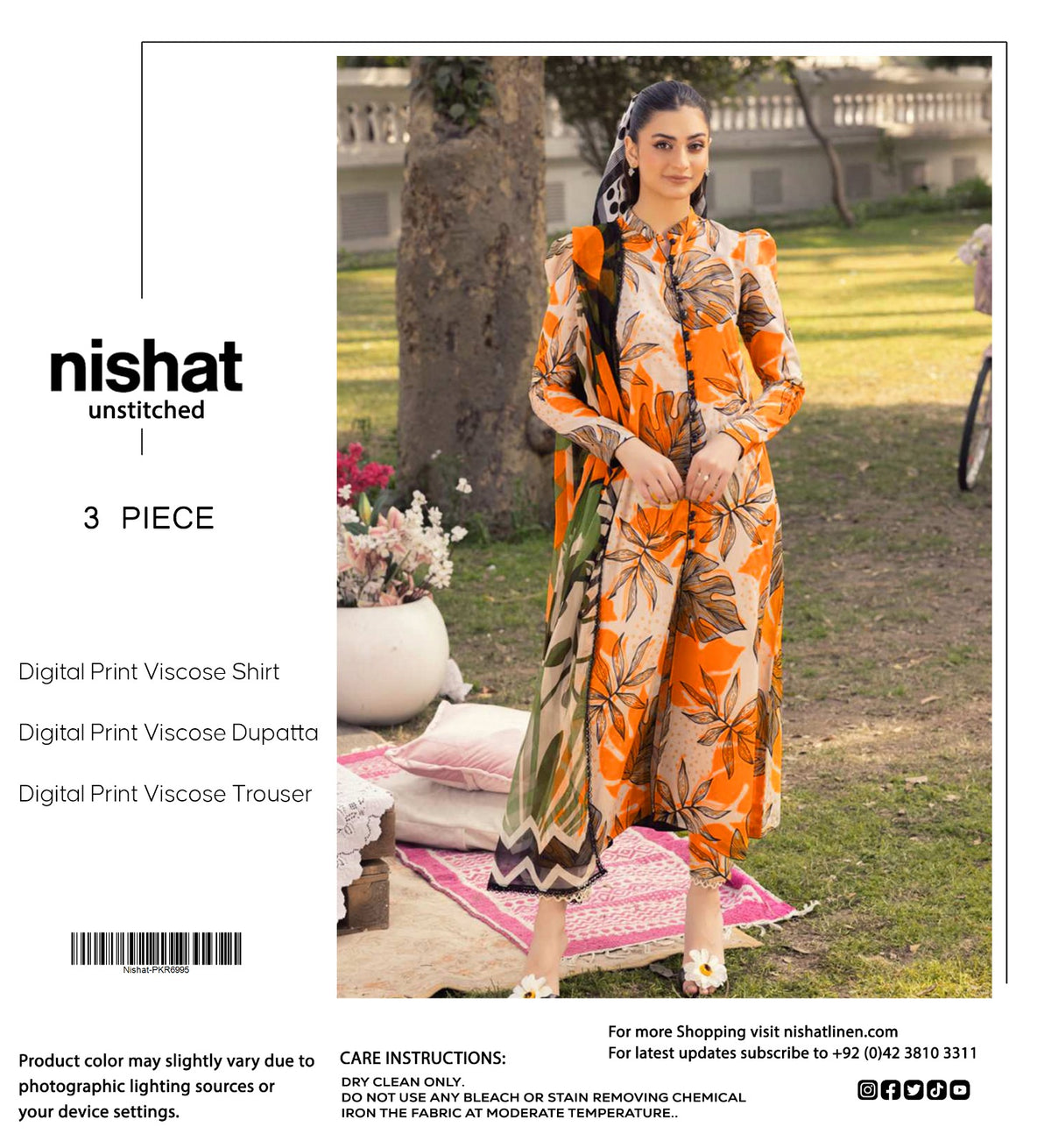NISHAT 3PC VISCOSE