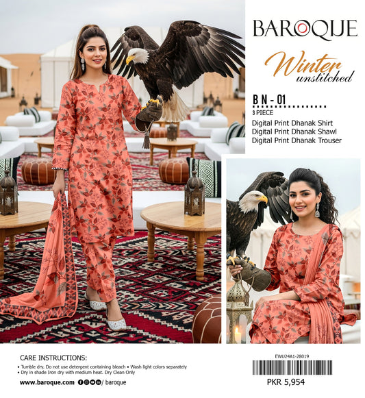 BAROQUE DHANAK 3PC D-01
