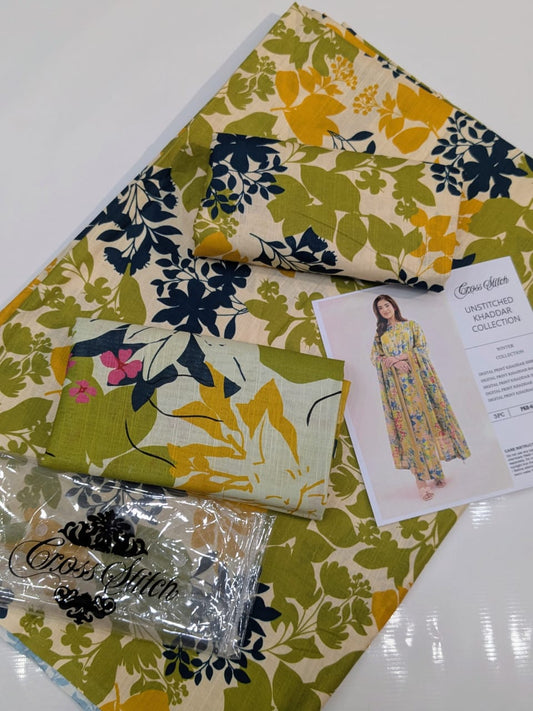 CROSS STICH KHADDAR  3PC