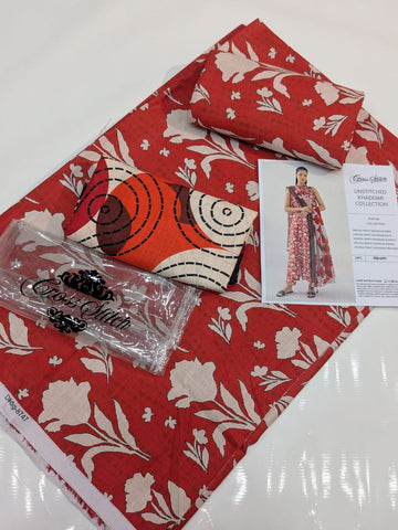 CROSS STICH KHADDAR  3PC