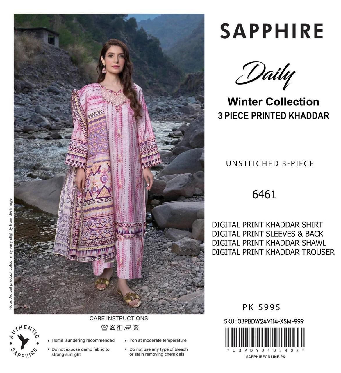 SAPHIRE KHADDAR  3PC