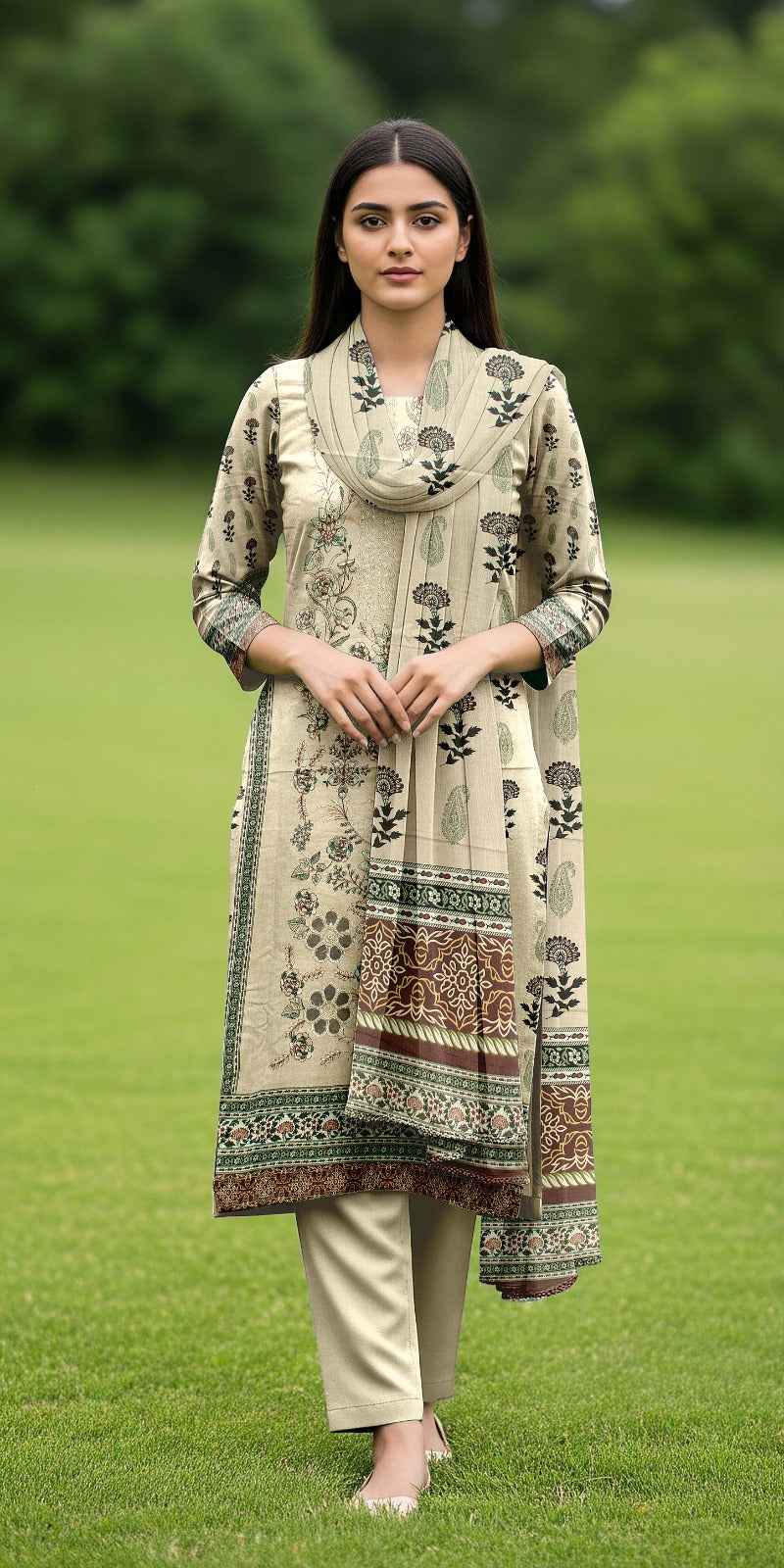 AJ EMB 3PC LINEN D-3620