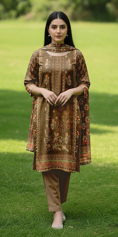 AJ EMB 3PC LINEN D-3622