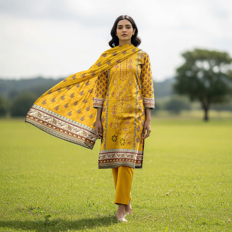 AJ EMB 3PC LINEN D-3639