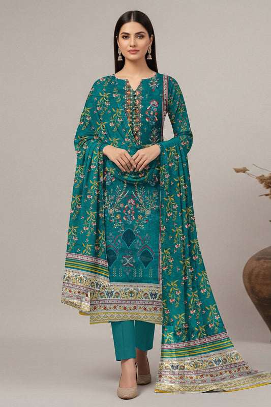 AJ EMB 3PC LINEN D-3615