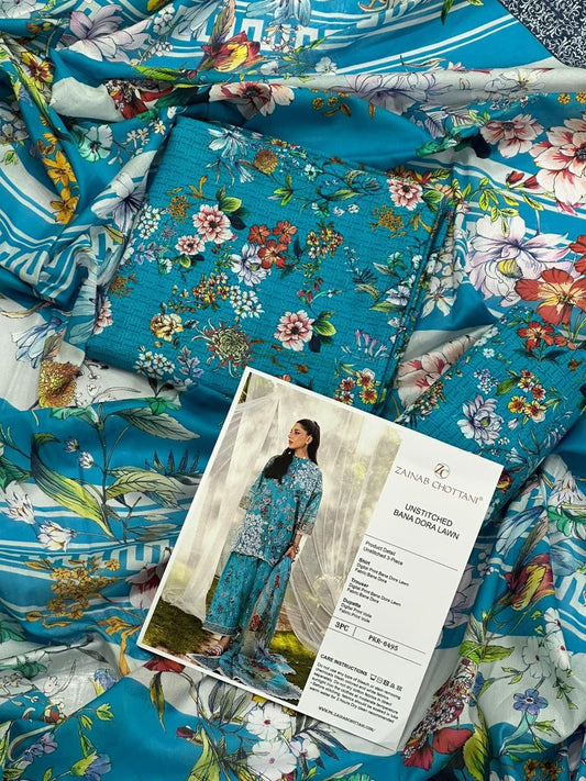 zainab chotani 3 pc lawn bana dora