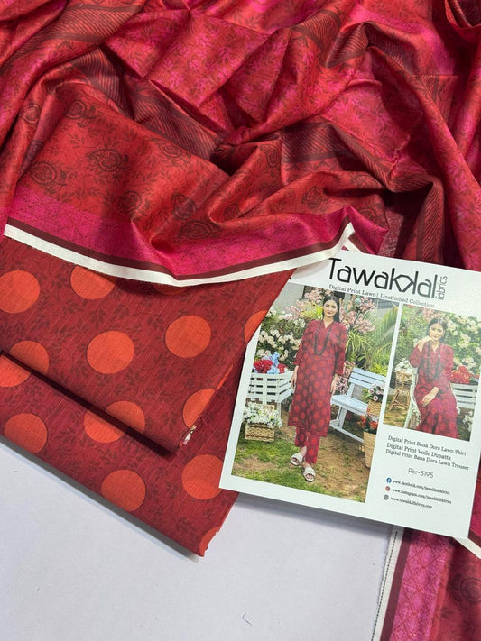 tawakal 3 pc lawn bana dora