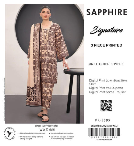 SAPHIRE 3 PC LAWN BANA DORA
