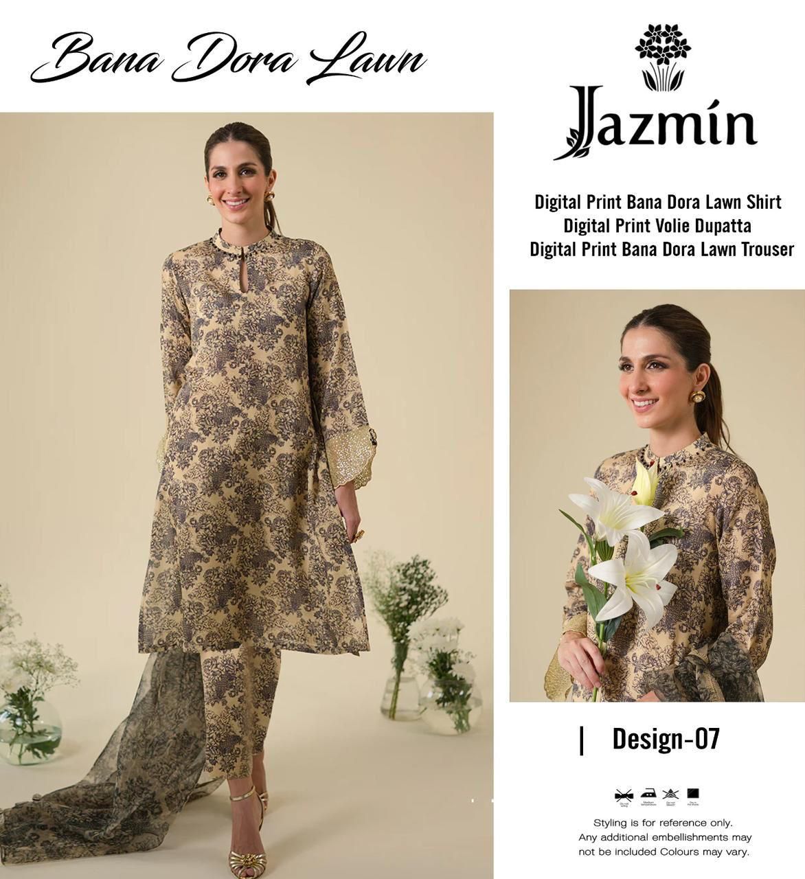 jazzmin 3 pc lawn banma dora