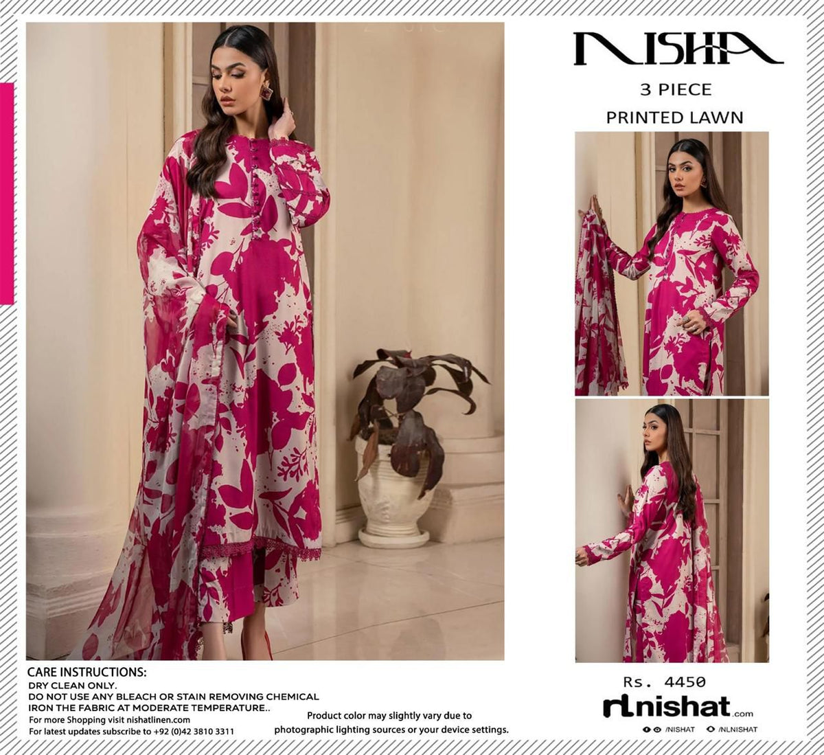 Nishat 3pc Lawn Voile Dupatta