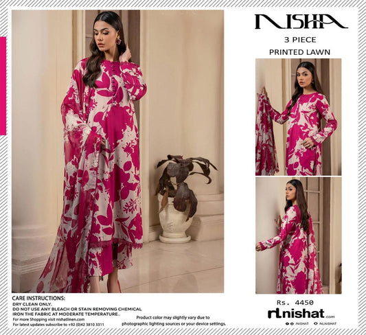 Nishat 3pc Lawn Voile Dupatta