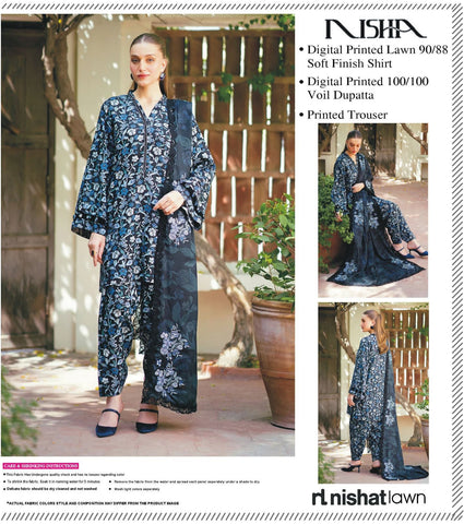 Nishat 3pc Lawn Voile Dupatta