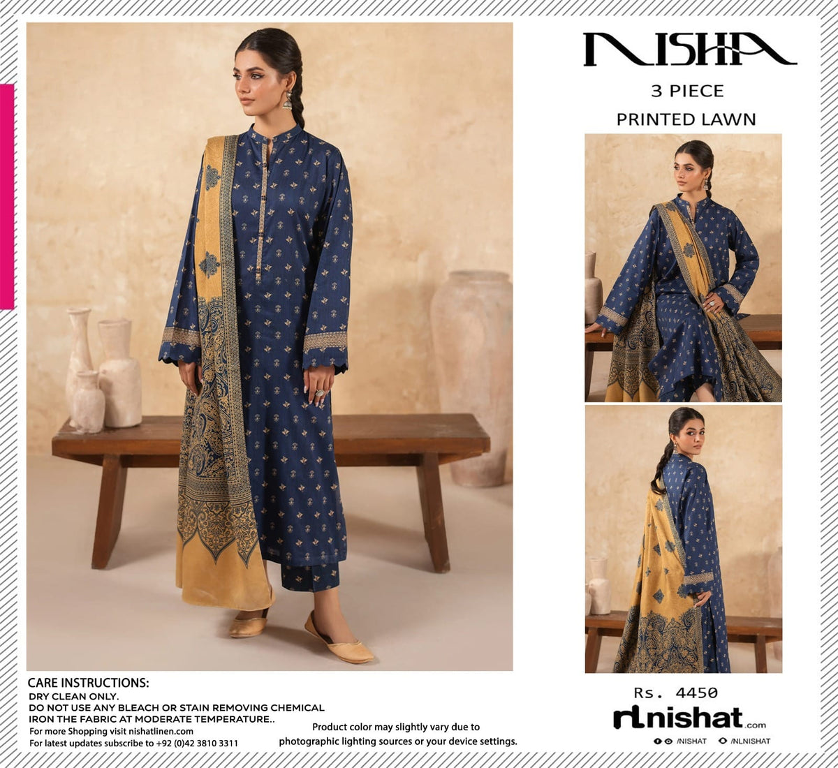 Nishat 3pc Lawn Voile Dupatta