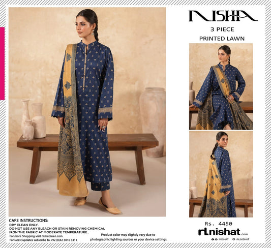 Nishat 3pc Lawn Voile Dupatta