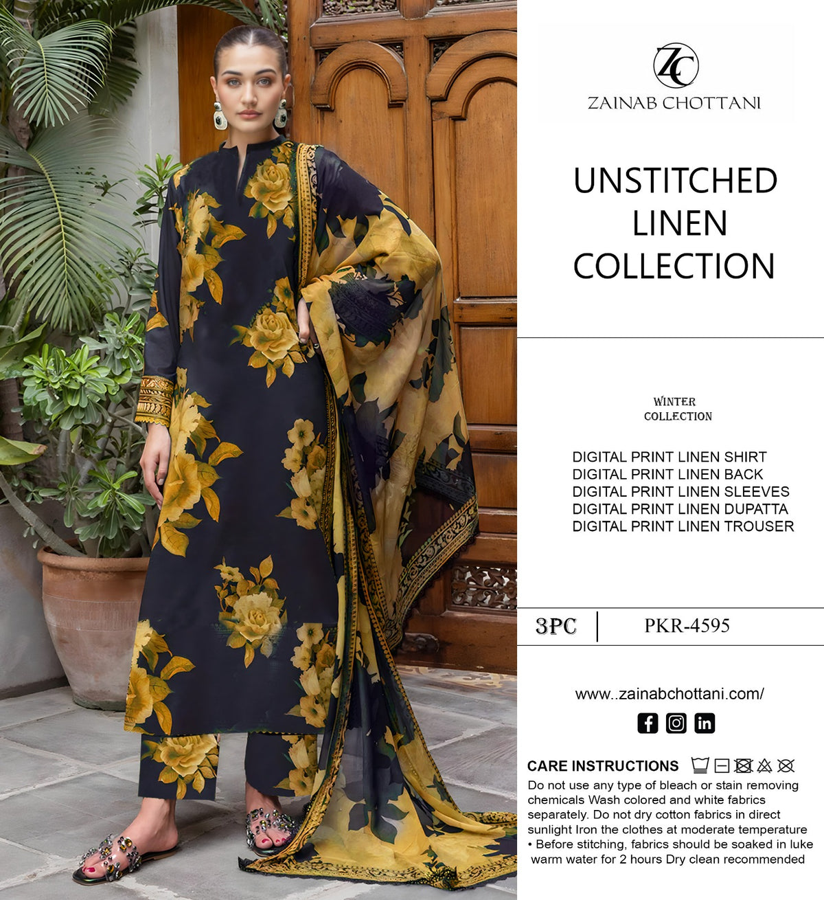 ZAINAB CHOTTANI 3PC LINEN