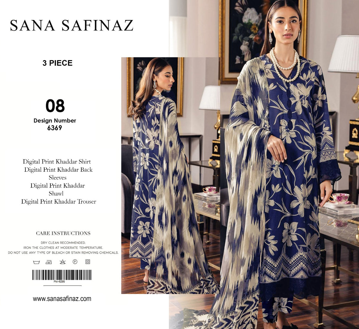 SANA SAFINAZ KHADDAR 3PC D#08