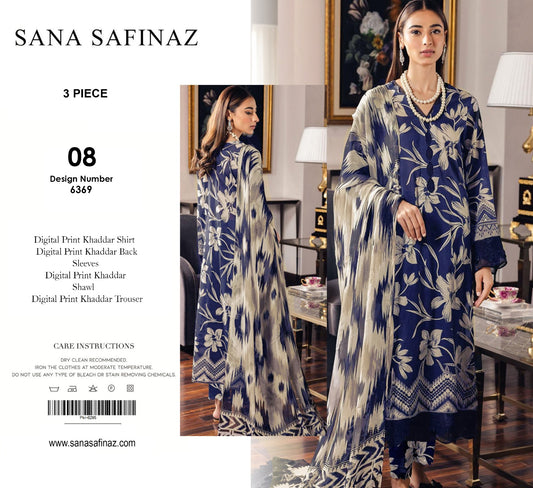 SANA SAFINAZ KHADDAR 3PC D#08