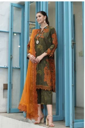 CHARIZMA 3PC LAWN CHIFOON DUPATTA