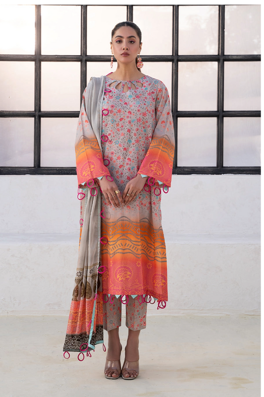 CHARIZMA 3PC LAWN CHIFOON DUPATTA