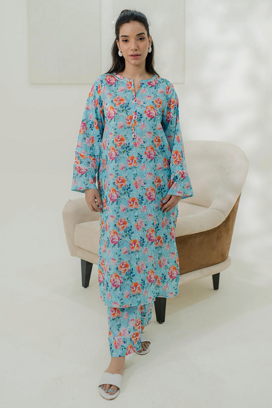 barooque 3 pc lawn voile dupatta