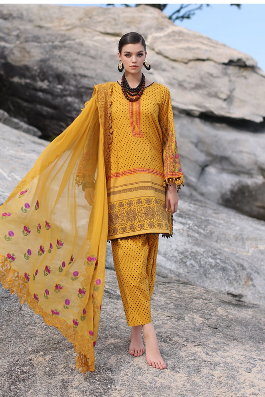 CHARIZMA 3PC LAWN CHIFOON DUPATTA