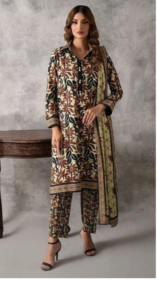 Nishat 3pc Lawn Voile Dupatta